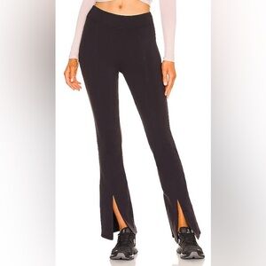 Alo Yoga Airbrush High-waist Flutter Legging Black Split Hem